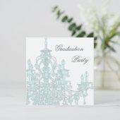 Invitation de la fête de graduation turquoise de l (Debout devant)