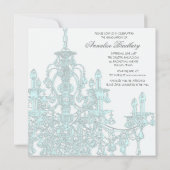 Invitation de la fête de graduation turquoise de l (Dos)