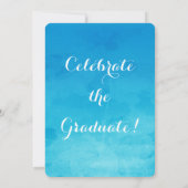 Invitation de la fête de graduation Turquoise Wate (Dos)