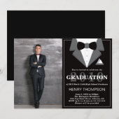 Invitation de la fête de graduation, Tuxedo (Devant / Derrière)