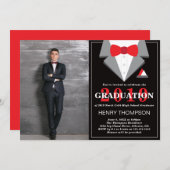 Invitation de la fête de graduation, Tuxedo (Devant / Derrière)