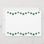 Invitation de la fête de graduation verte et grise (Dos)