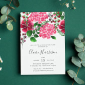 Invitation de la fête de graduation Wild Hydrangea