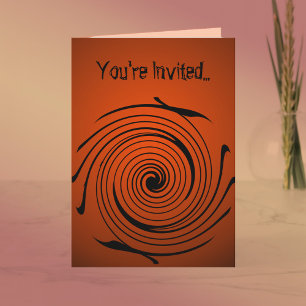 Invitation de la fête de Halloween Swirl