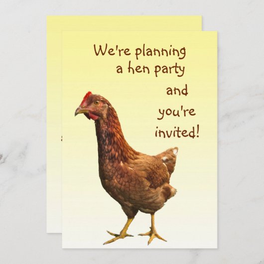 Invitation de la fête de Hen (Devant / Derrière)