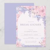 Invitation de la fête de jardin Wisteria nuptiale  (Devant / Derrière)