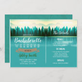 Invitation de la fête de la bachelorette du lac (Devant / Derrière)