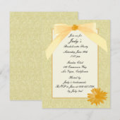 Invitation de la fête de la Bachelorette Fleur Jau (Devant / Derrière)