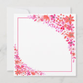 Invitation de la fête de la Bachelorette florale p (Dos)