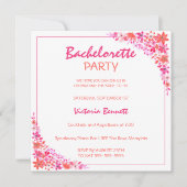 Invitation de la fête de la Bachelorette florale p (Devant)