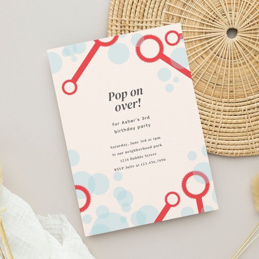 Invitation de la fête de la bulle