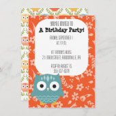 Invitation de la fête de la Chouette Bleue (Devant / Derrière)