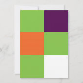 Invitation de la fête de la couleur de costume Hal (Dos)