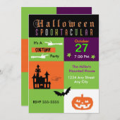 Invitation de la fête de la couleur de costume Hal (Devant / Derrière)