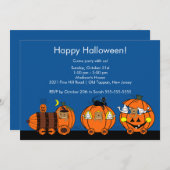 Invitation de la fête de la Coute Halloween pour l (Devant / Derrière)