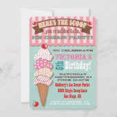 Invitation de la fête de la crème glacée (Devant)