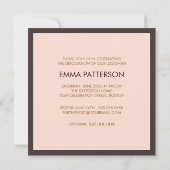 Invitation De La Fête De La Diplôme Moderne (Dos)