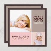 Invitation De La Fête De La Diplôme Moderne (Devant / Derrière)