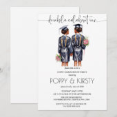 Invitation de la fête de la double graduation pour (Devant / Derrière)