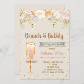 Invitation de la fête de la douche de bulle (Devant / Derrière)