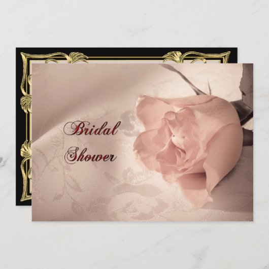 Invitation de la fête de la douche nuptiale (Devant / Derrière)