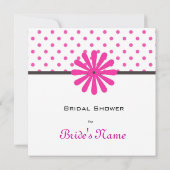 invitation de la fête de la douche nuptiale, pois  (Dos)