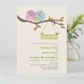 Invitation de la fête de la femme de l'automne Owl (Debout devant)