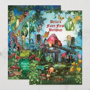 Invitation de la fête de la forêt végétale enchant