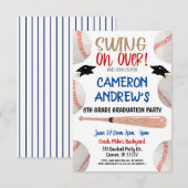 Invitation de la fête de la graduation de base-bal (Devant / Derrière)