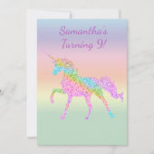 Invitation de la fête de la licorne à l'étincelle  (Devant)