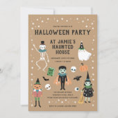 Invitation de la fête de la maison d'Halloween (Devant)