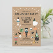 Invitation de la fête de la maison d'Halloween (Debout devant)