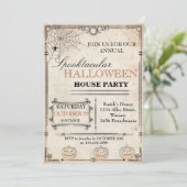 Invitation de la fête de la maison d'Halloween (Debout devant)