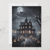 Invitation de la fête de la maison d'Halloween éff (Dos)
