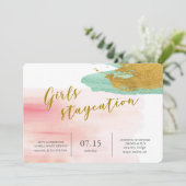 Invitation de la fête de la mariée à l'aquarelle (Debout devant)