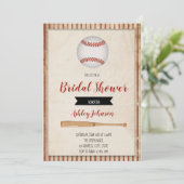 Invitation de la fête de la mariée de baseball (Debout devant)