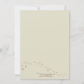 Invitation de la Fête de la mariée du couple (Dos)