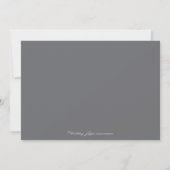 Invitation de la fête de la mariée Mariage (gris) (Dos)