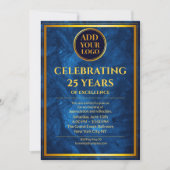 Invitation de la fête de la Marine bleue de luxe (Devant)