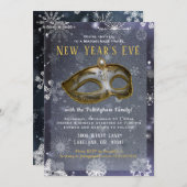 Invitation de la fête de la mascarade du réveillon (Devant / Derrière)