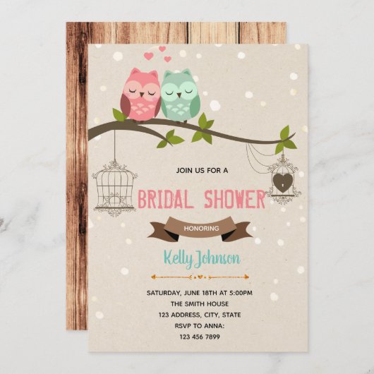 Invitation de la fête de la nuptiale (Devant / Derrière)