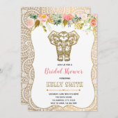 Invitation de la fête de la nuptiale à thème indie (Devant / Derrière)