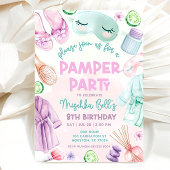 Invitation de la fête de la Pamper, Filles Spa Ann