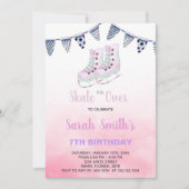 Invitation de la fête de la patinoire d'hiver pour (Devant)