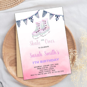 Invitation de la fête de la patinoire d'hiver pour