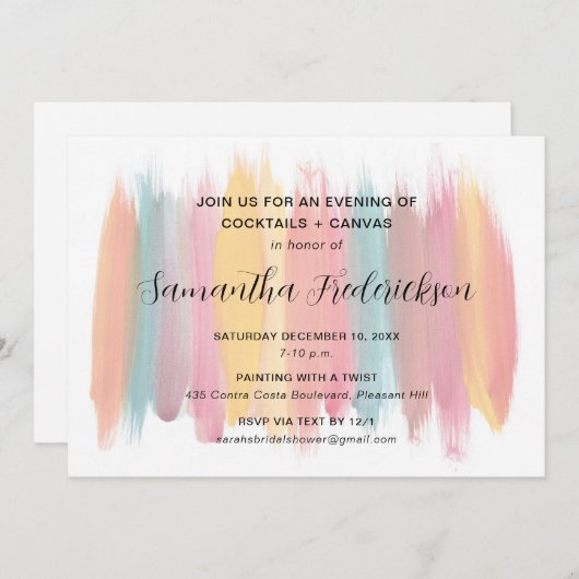 Invitation de la fête de la peinture (Devant / Derrière)