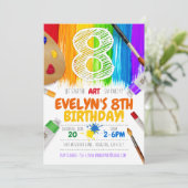 Invitation de la fête de la peinture, fête d'anniv (Debout devant)