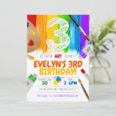 Invitation de la fête de la peinture, fête d'anniv (Debout devant)