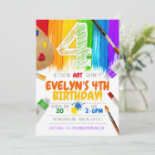 Invitation de la fête de la peinture, fête d'anniv (Debout devant)