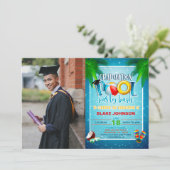 Invitation de la fête de la piscine avec photo (Debout devant)